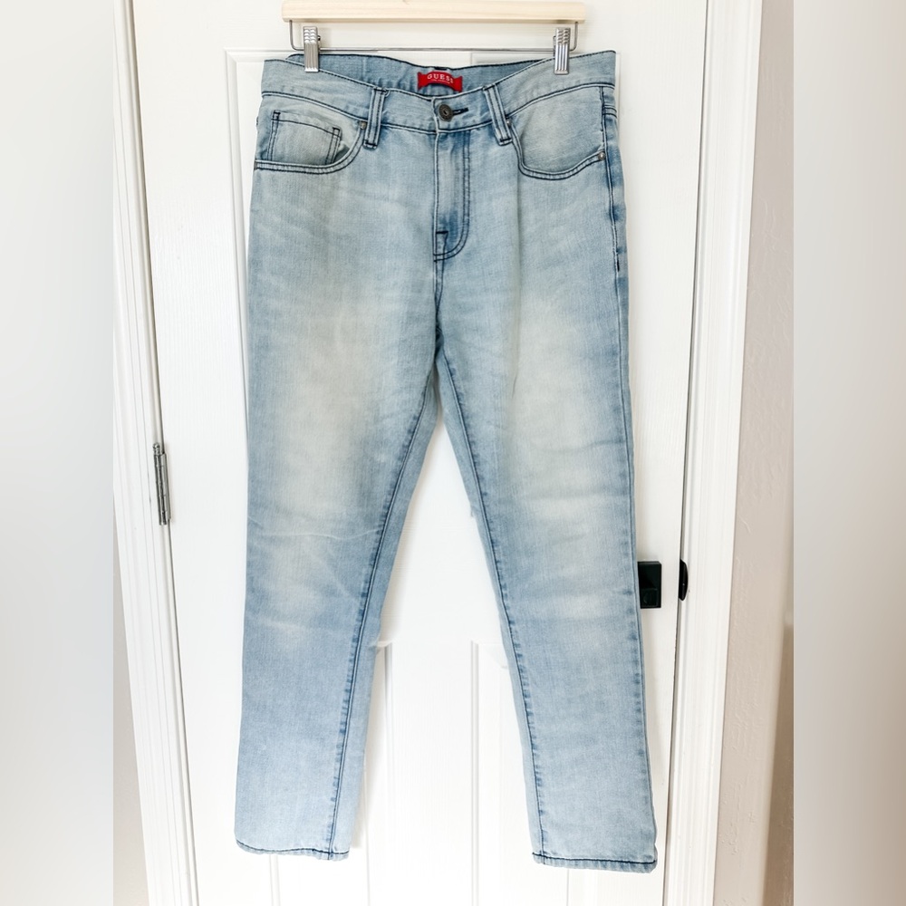 GUESS Light Blue Denim Men’s Halsted Jeans - Size 34x32